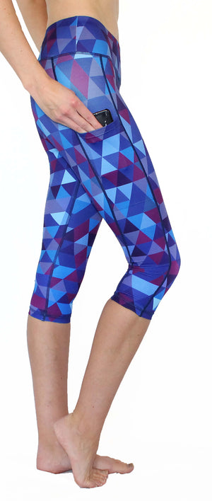 Purple Pixel - Large Pocket Capri