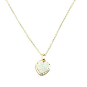 Olivia Heart Druzy Necklace