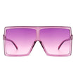 Amarylla - Oversize Flat Top Square Tinted Women Fashion Sunglasses