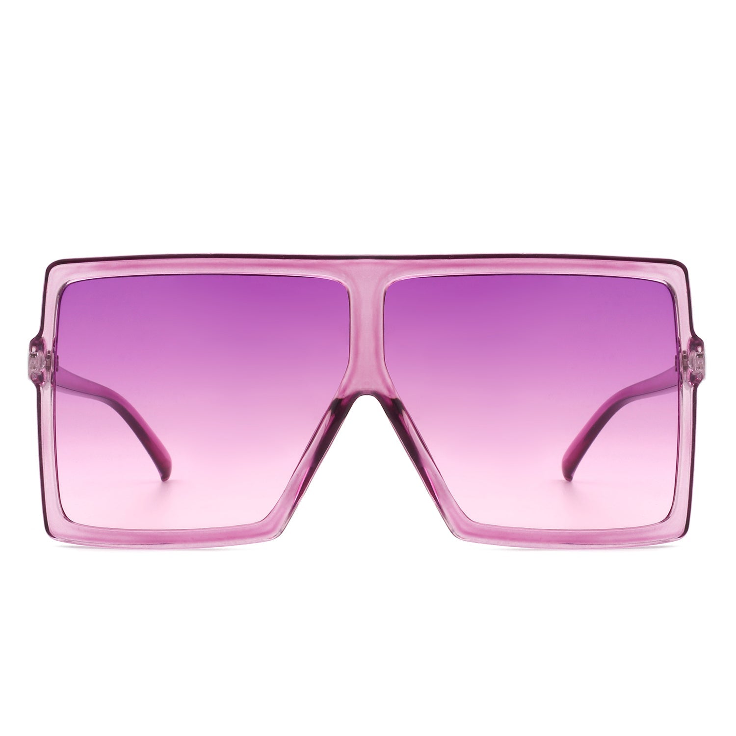 Amarylla - Oversize Flat Top Square Tinted Women Fashion Sunglasses