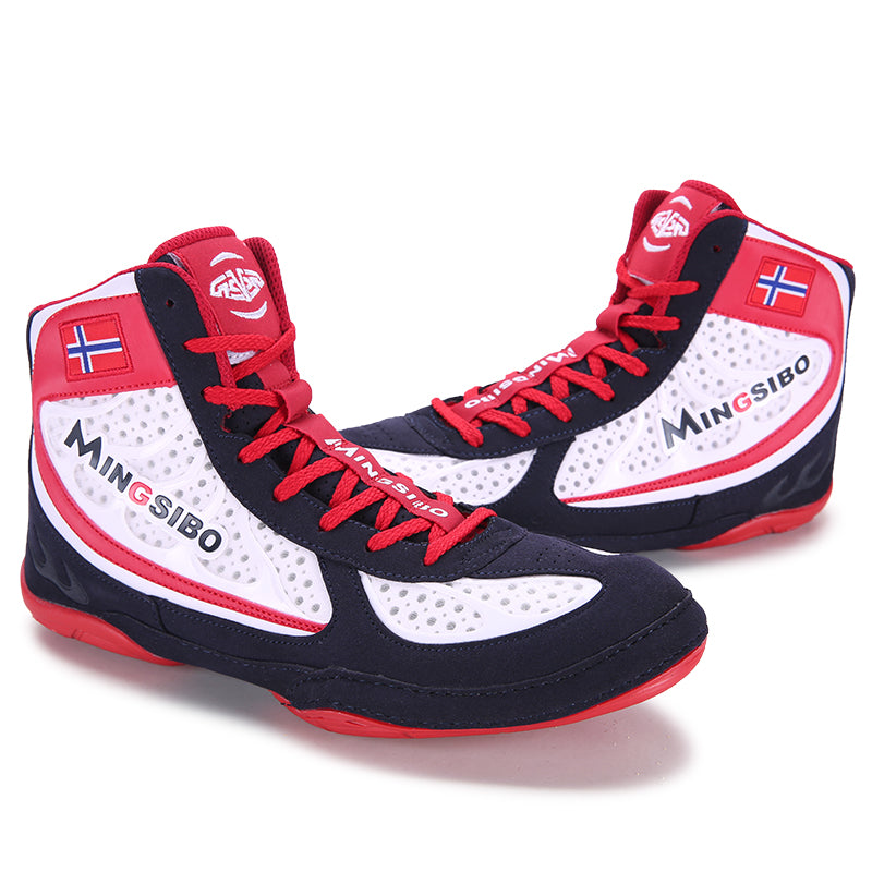 Chaussures de boxe professionnelles montantes