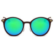 DEWITT | Retro Horn Rimmed Keyhole Bridge Round Sunglasses Circle