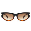 Oasisia - Geometric Fashion Narrow Irregular Cat Eye Sunglasses