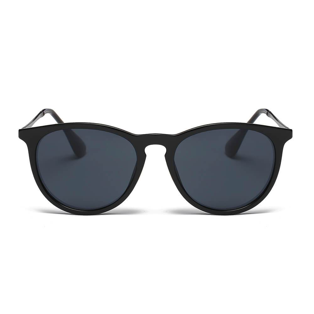 AMES | Retro Vintage Inspired Horned Keyhole Round Sunglasses