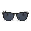 AMES | Retro Vintage Inspired Horned Keyhole Round Sunglasses