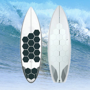 Coussinets de traction pour planche de surf hexagonale