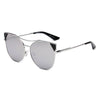 Aspen - Women Trendy Mirrored Lens Cat Eye Sunglasses