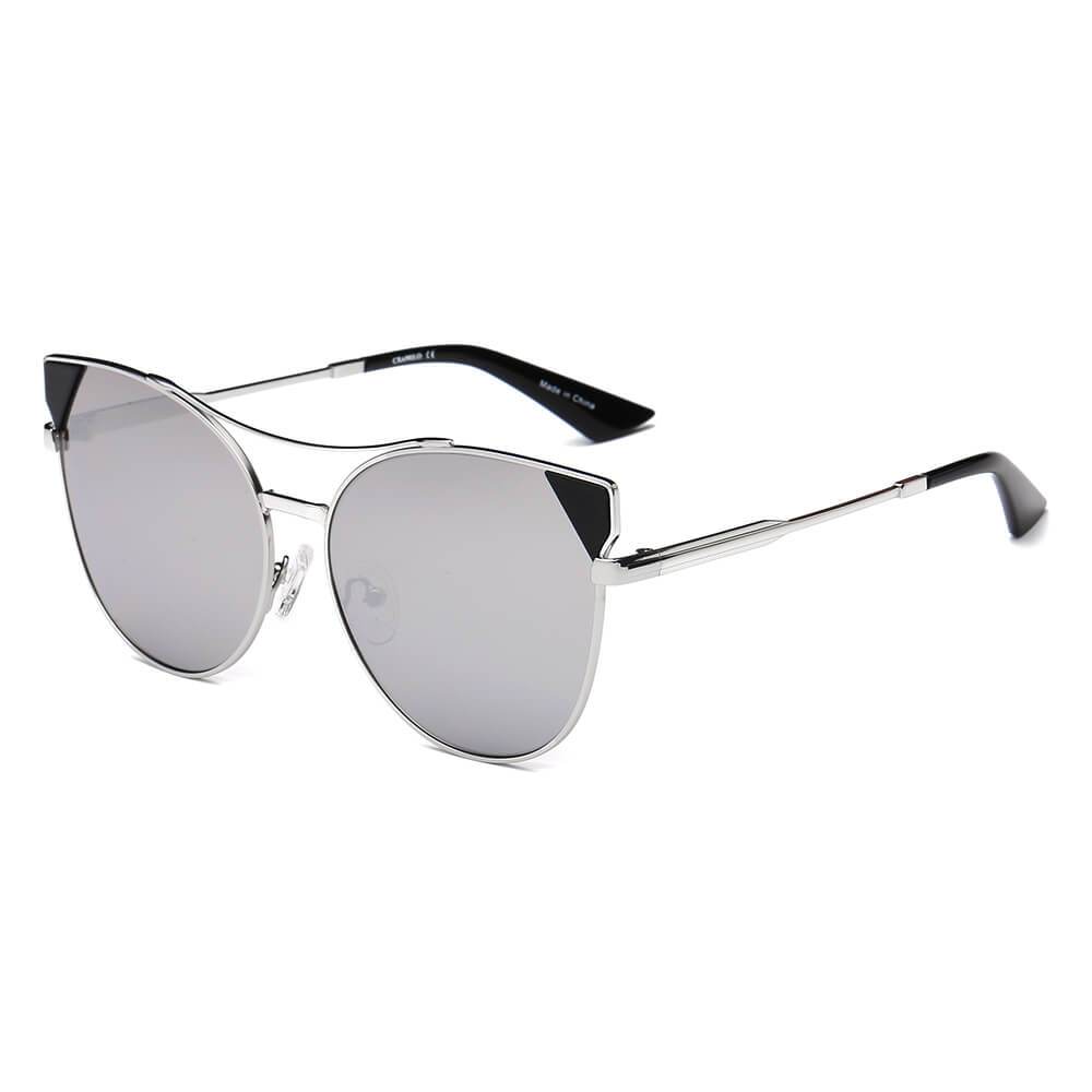 CLARCKSTON | Women's Trendy Mirrored Lens Cat Eye Sunglasses