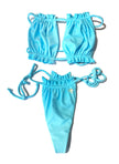 Haut bandeau et bas string Candy - Bleu bébé