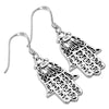 Filigree Work Hamsa Earrings Silver