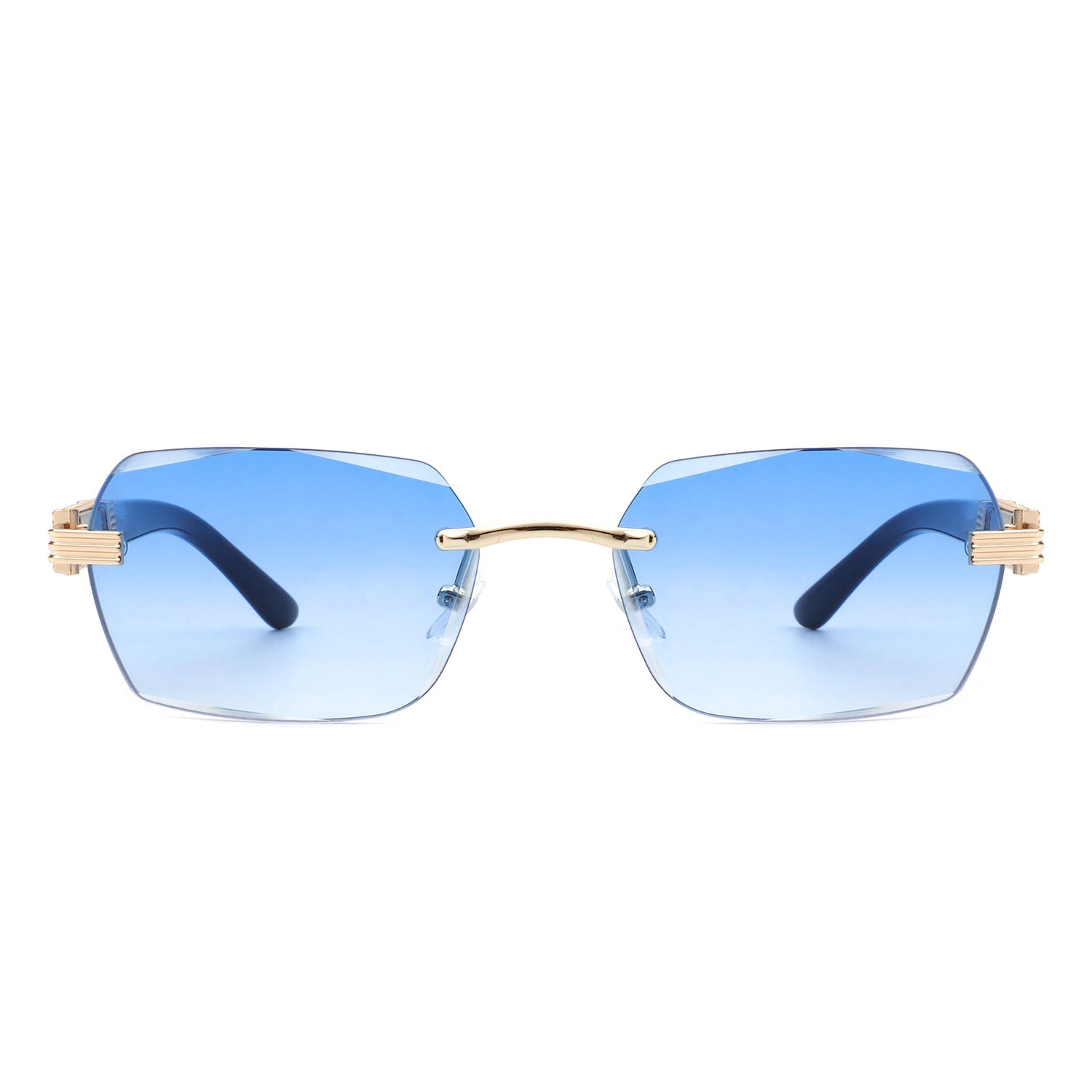 Hailstorm - Rectangle Retro Rimless Tinted Frameless Fashion Square Sunglasses