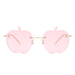 Zephyrus - Rimless Apple Shape Party Frameless Tinted Sunglasses