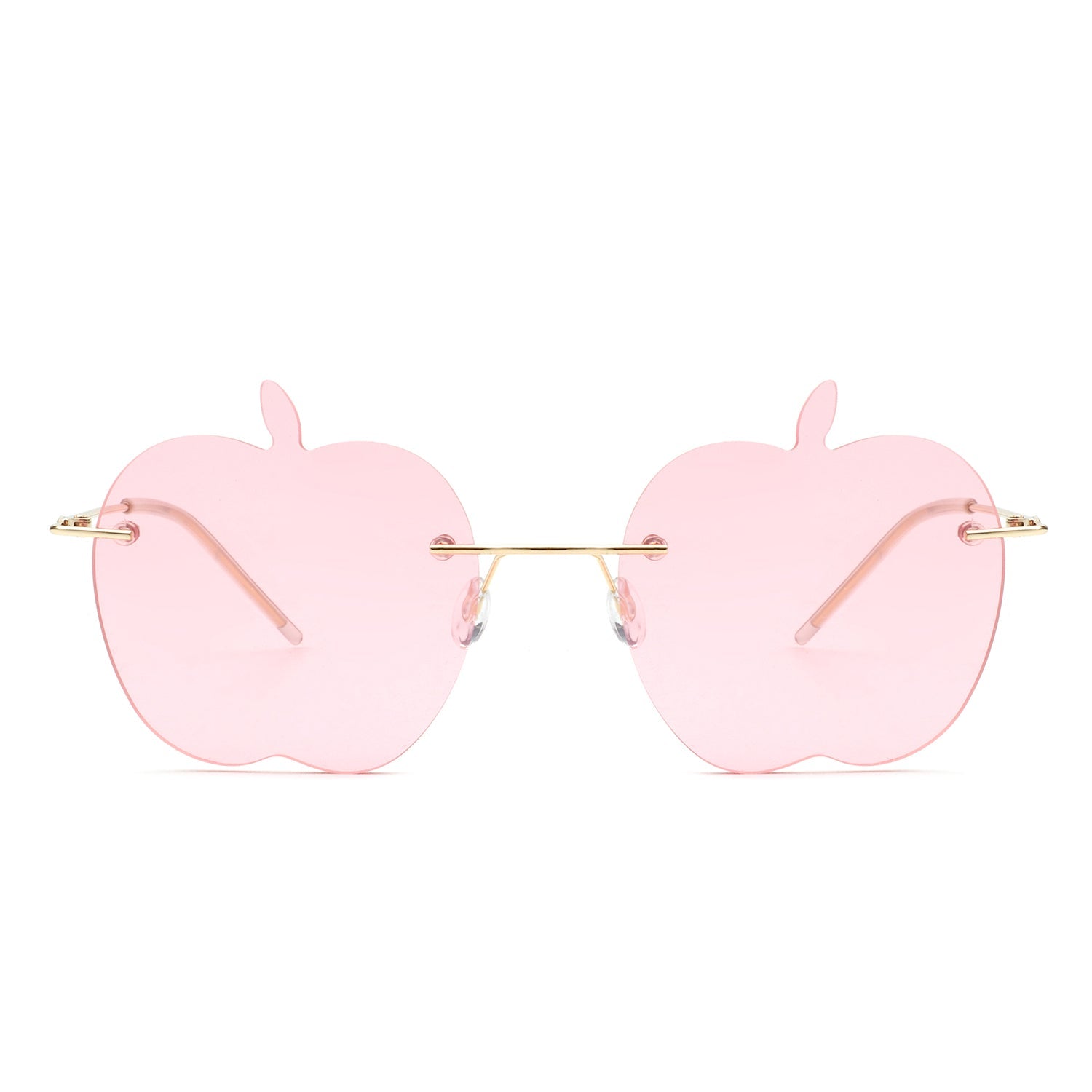 Zephyrus - Rimless Apple Shape Party Frameless Tinted Sunglasses