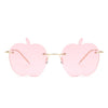 Zephyrus - Rimless Apple Shape Party Frameless Tinted Sunglasses