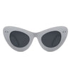 Luminara - Women Fashion Retro Round Cat Eye Sunglasses