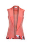 Asymmetrical Long Vest With Digitally Printed Details