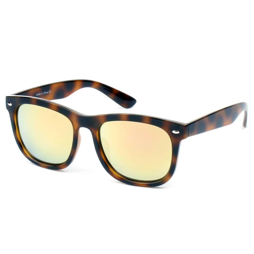 GIRONA | Classic Horned Rim Mirrored Lens Sunglasses