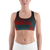 Women's Moisture Wicking Nadine Sports Bra (White & Black Piping)