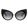 Iridessa - Women Mod Retro High Pointed Oversize Fashion Cat Eye Sunglasses