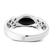 Bague en argent celtique avec onyx noir