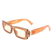 Illumyne - Retro Narrow Rectangle Flat Top Slim Fashion Sunglasses