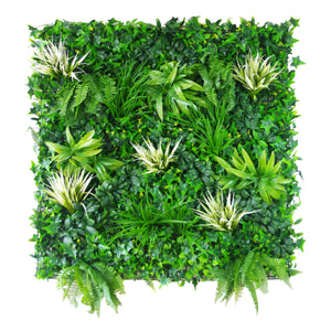 Jardin vertical artificiel de sensation herbeuse blanche/faux mur vert