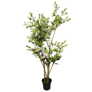 Faux Potted Magnolia Tree With Pink Flowers 250cm