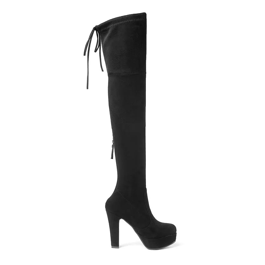 Winter Platform Over the Knee High Shoes