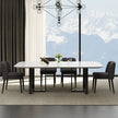 Stainless Steel Square Marble Dining Table