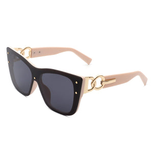 Windborn - Women Retro Square Tinted Cat Eye Fashion Sunglasses