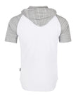 ZIMEGO T-shirt à capuche raglan à manches courtes et bas rond pour homme