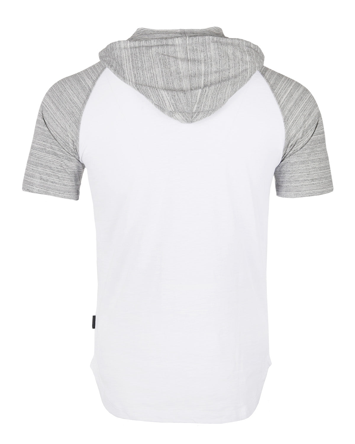 ZIMEGO T-shirt à capuche raglan à manches courtes et bas rond pour homme