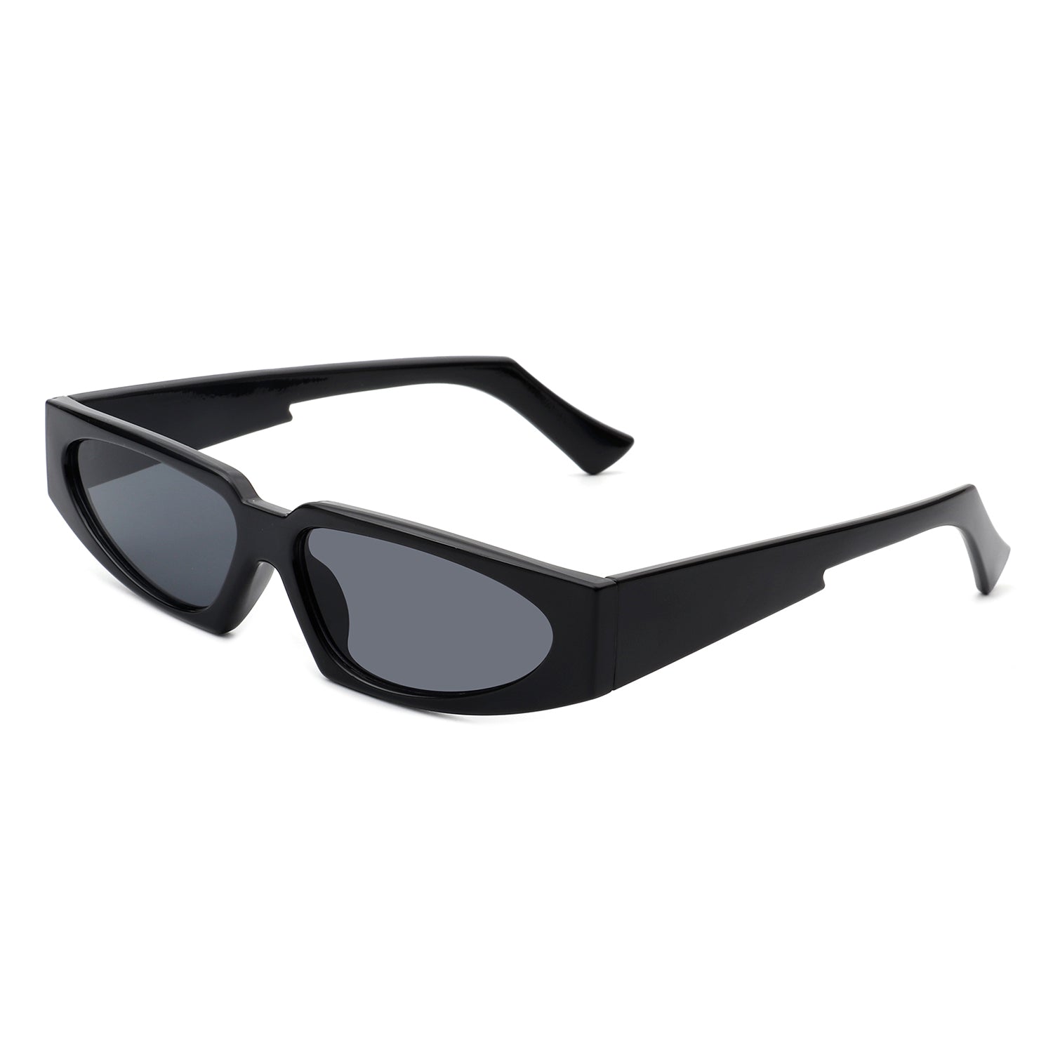 Quetzalx - Retro Rectangular Narrow Vintage Slim Sunglasses