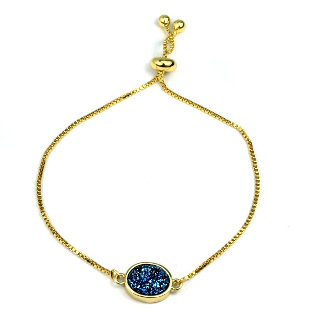 Brandy Small Oval Bracelet in Gold