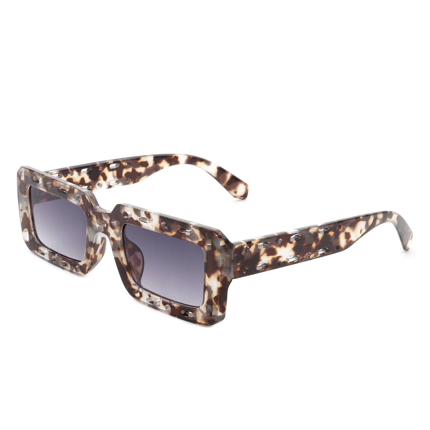 Undynite - Rectangle Irregular Frame Retro Fashion Square Sunglasses