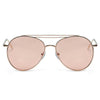 EDMOND | Lunettes de soleil aviateur unisexes, verres transparents, Style mode, cercle