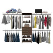 Closet System Pittsburg, quatre tringles de suspension - Noyer foncé