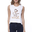 Love a Latte Womens Crop Top