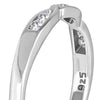 Bague en argent sterling avec zircone cubique transparente