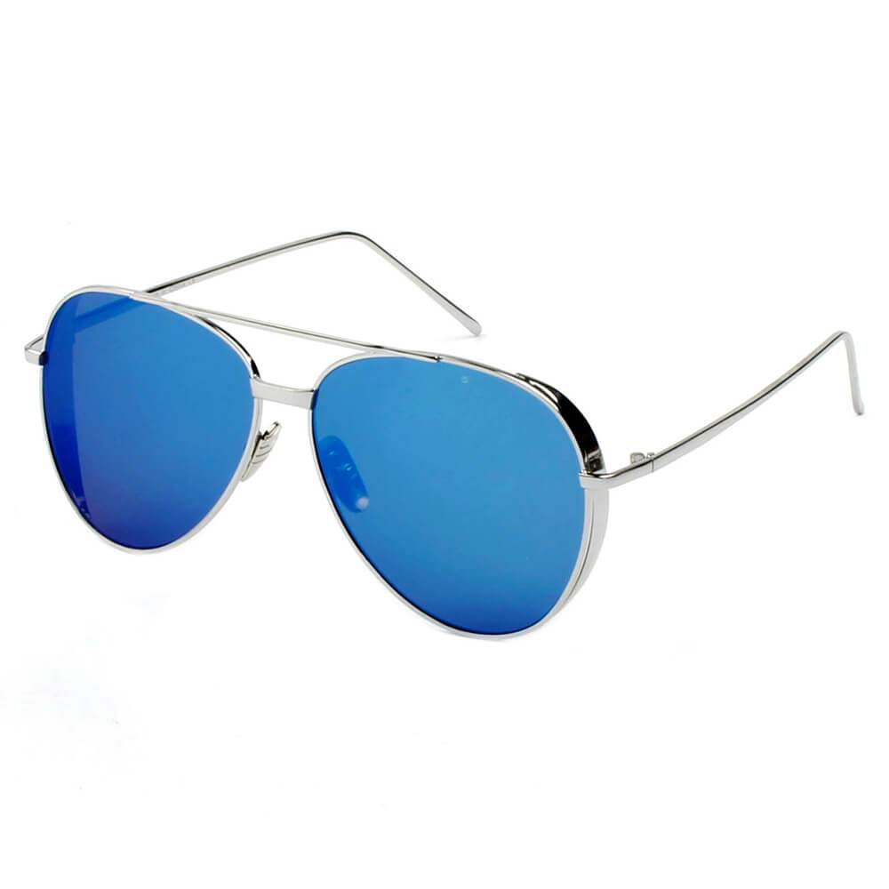 DELAN | Premium Mirrored Lens Oversize Aviator Sunglasses