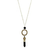 Collier de jute en agate noire