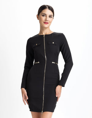 Robe zippée noire