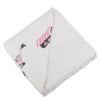 Pink Digger and White Bamboo Muslin Newcastle Blanket