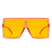 Amarylla - Oversize Flat Top Square Tinted Women Fashion Sunglasses