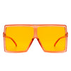 Amarylla - Oversize Flat Top Square Tinted Women Fashion Sunglasses