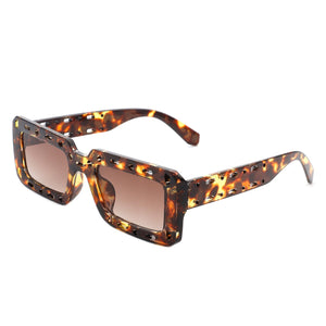 Undynite - Rectangle Irregular Frame Retro Fashion Square Sunglasses