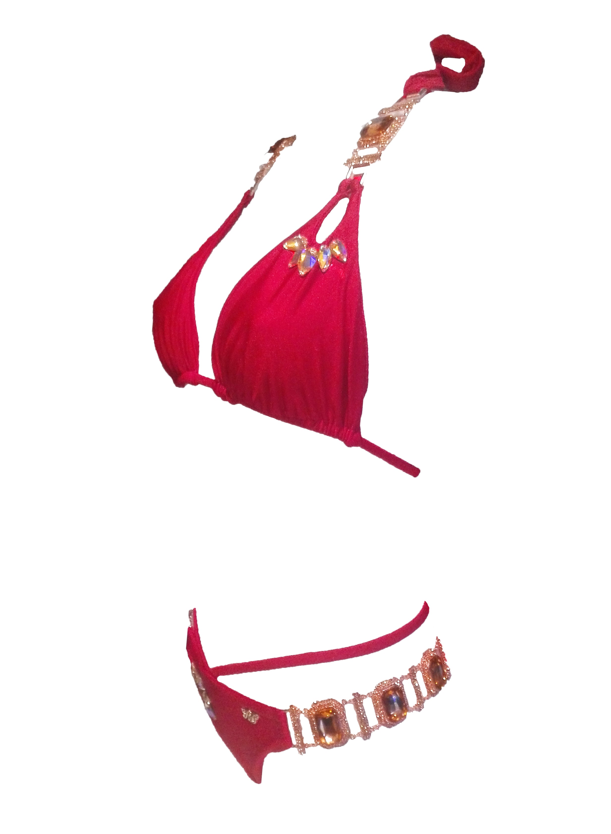 Hollywood Halter Top & Skimpy Bottom - Red