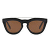 AIEA | Unisex Fashion Brow-Bar Single Flat Lens Round Sunglasses Circle