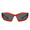 Pollich - Futuristic Rectangle Geometric Chunky Square Fashion Sunglasses