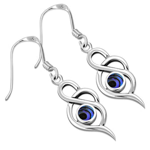 Boucles d'oreilles en argent et coquillage d'ormeau